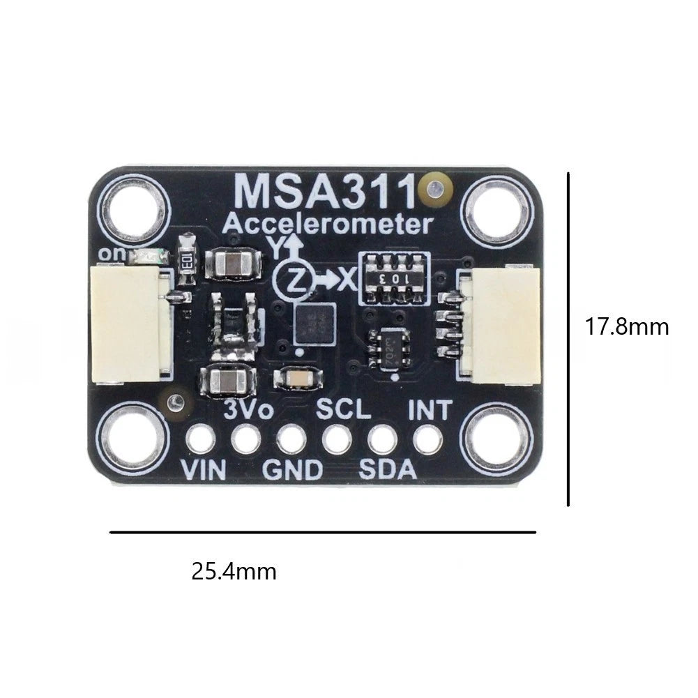 MSA311 Triaxial Accelerometer PCB Module for STEMMA QT (25.4 x 17.8 x 6mm)