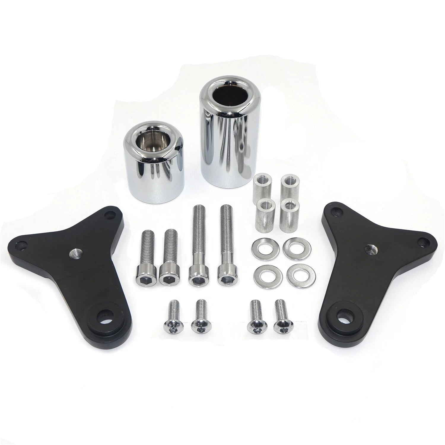 HTT Aluminum Chromed No Cut Frame Slider Crash Protector for Suzuki (2011–2020)