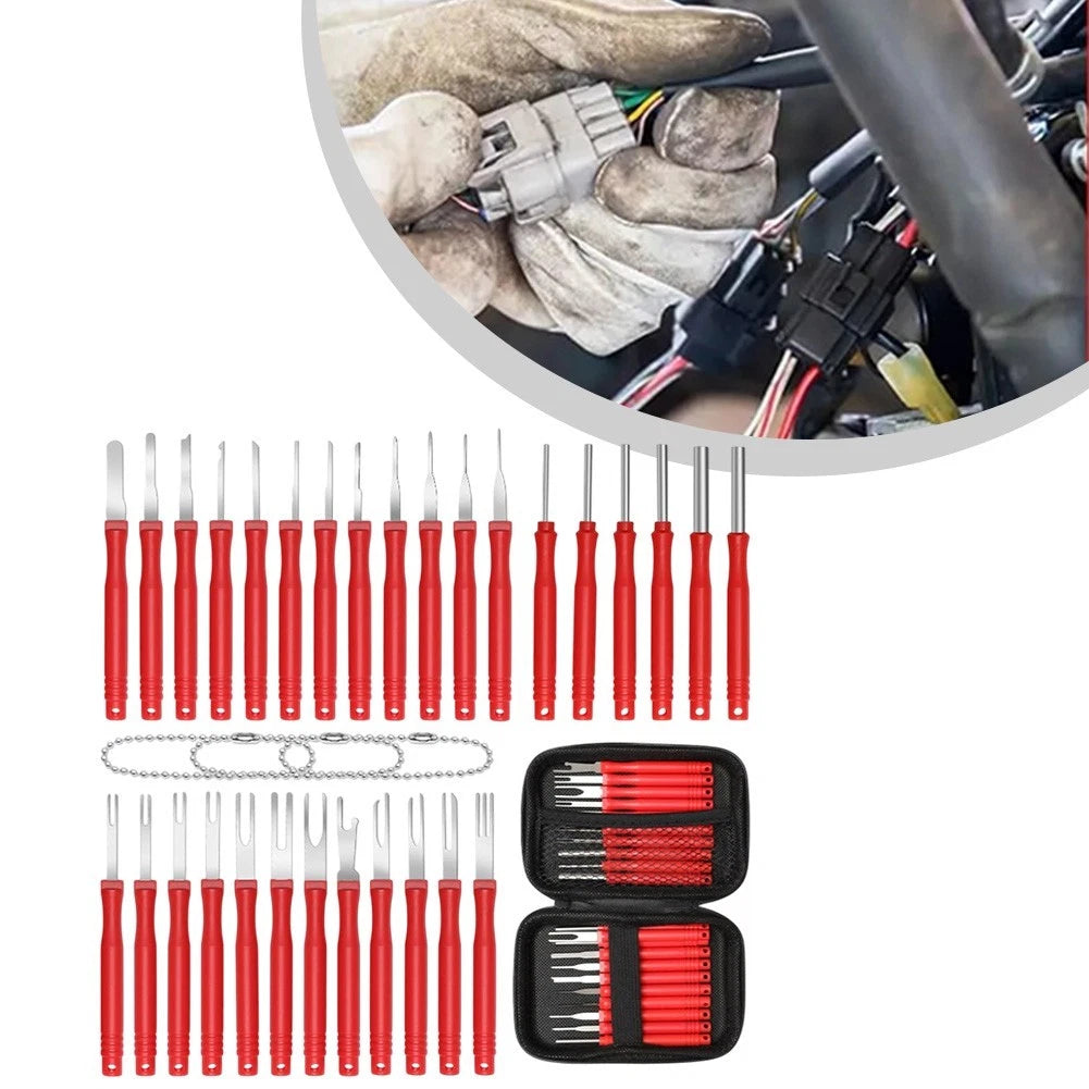 34pcs Wire Connector Removal Tool Set for Vehicles and Home