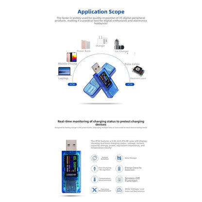 USB Voltage Current Power Tester Meter for Battery Capacity