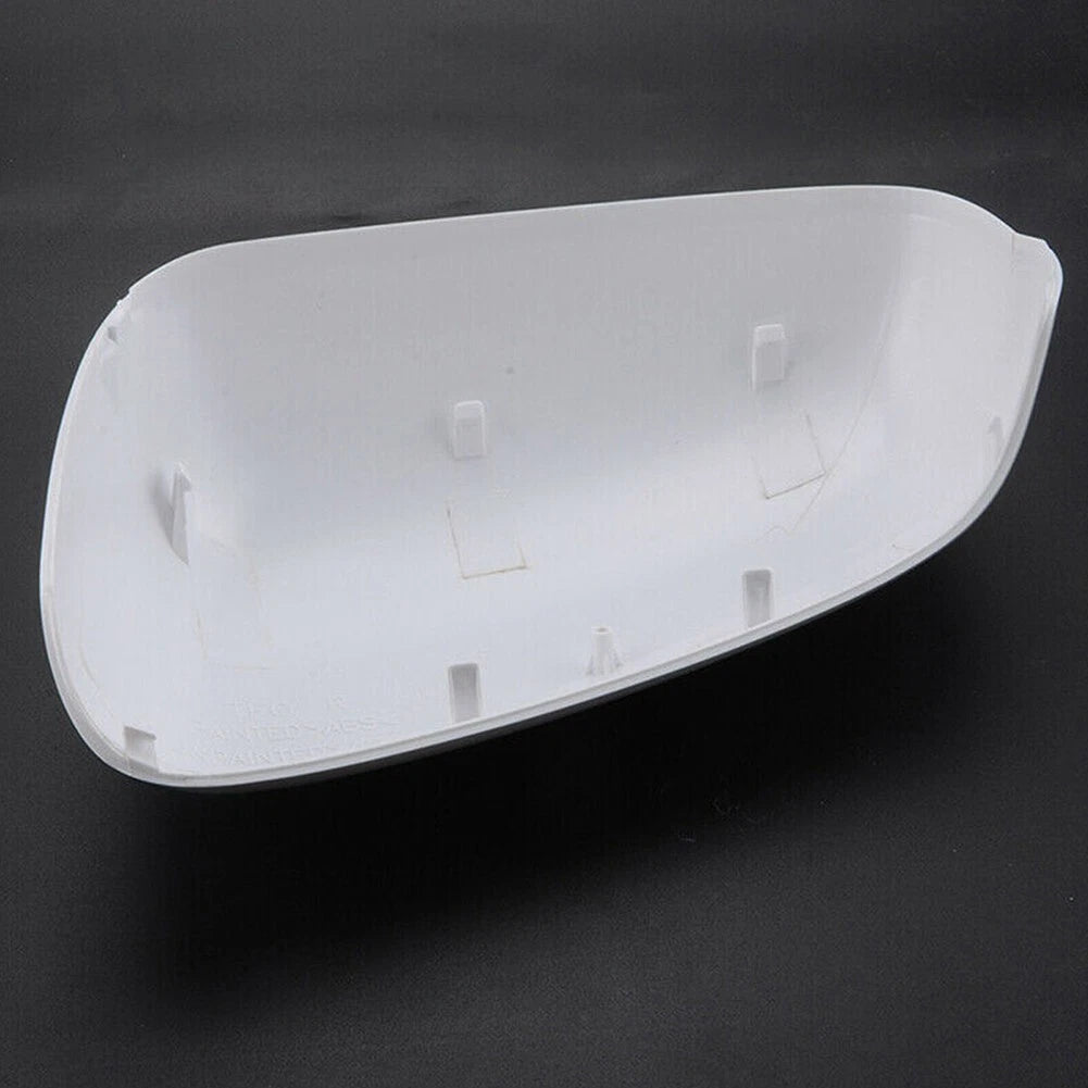 White Mirror Cover for Honda Fit/Jazz (2009–2013) - ABS Plastic