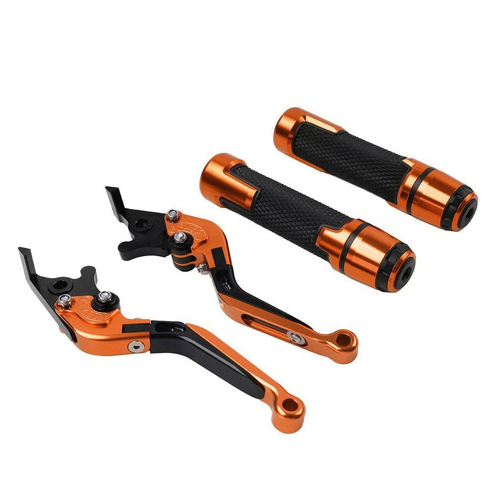 Folding Extendable Brake Clutch Levers Handlebar Grips Kit for Kawasaki Z1000 (2003–2023)