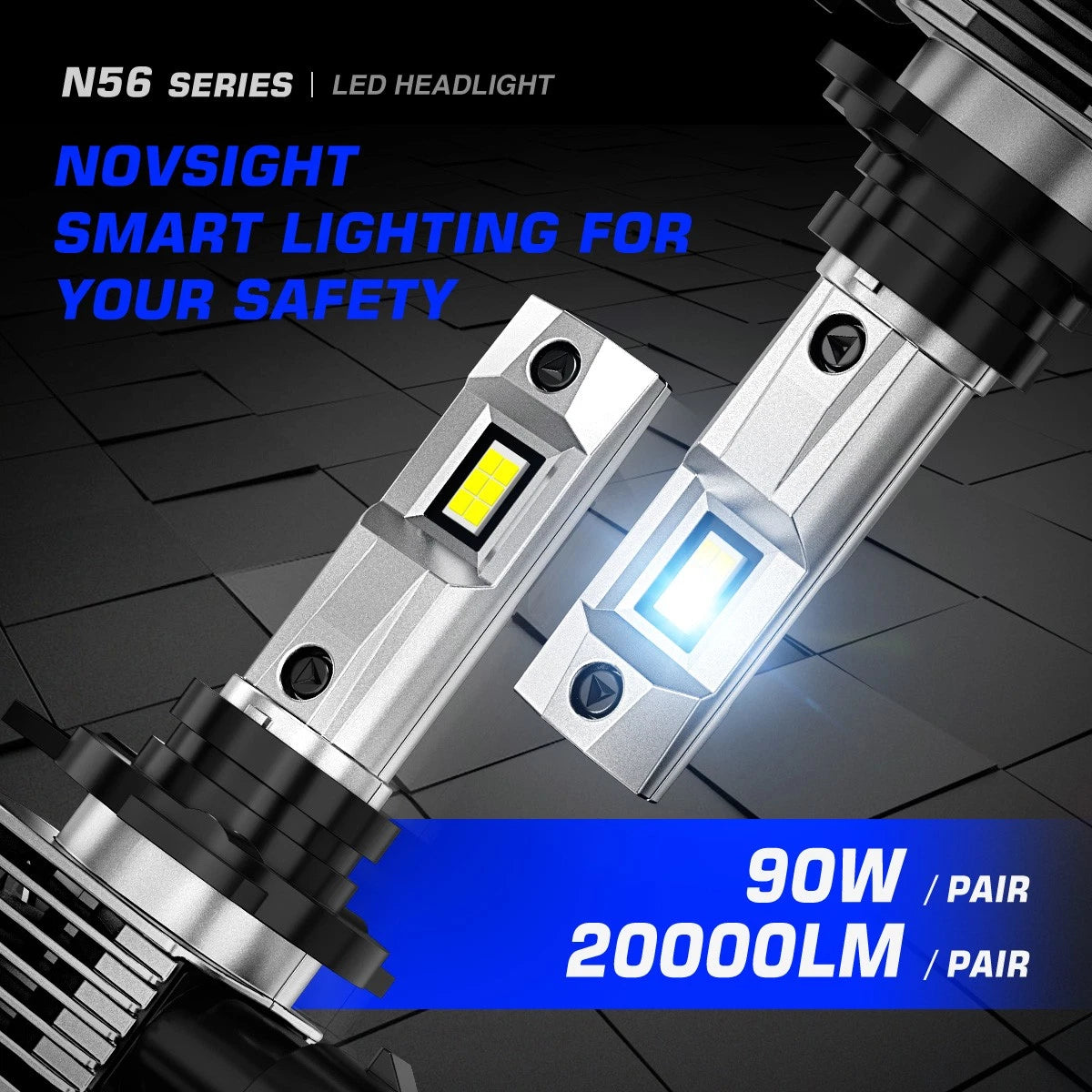 2X 9012 HIR2 LED Headlight Bulb Conversion Kit for Low Beam (6500K)