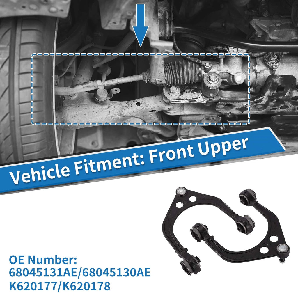 2X Front Upper Control Arms with Ball Joints for Chrysler 300 (RWD)