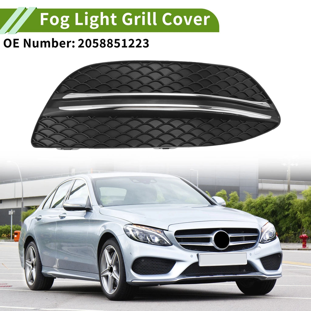 Front Right Fog Light Grill Replacement for Mercedes-Benz C-Class (2015–2021)