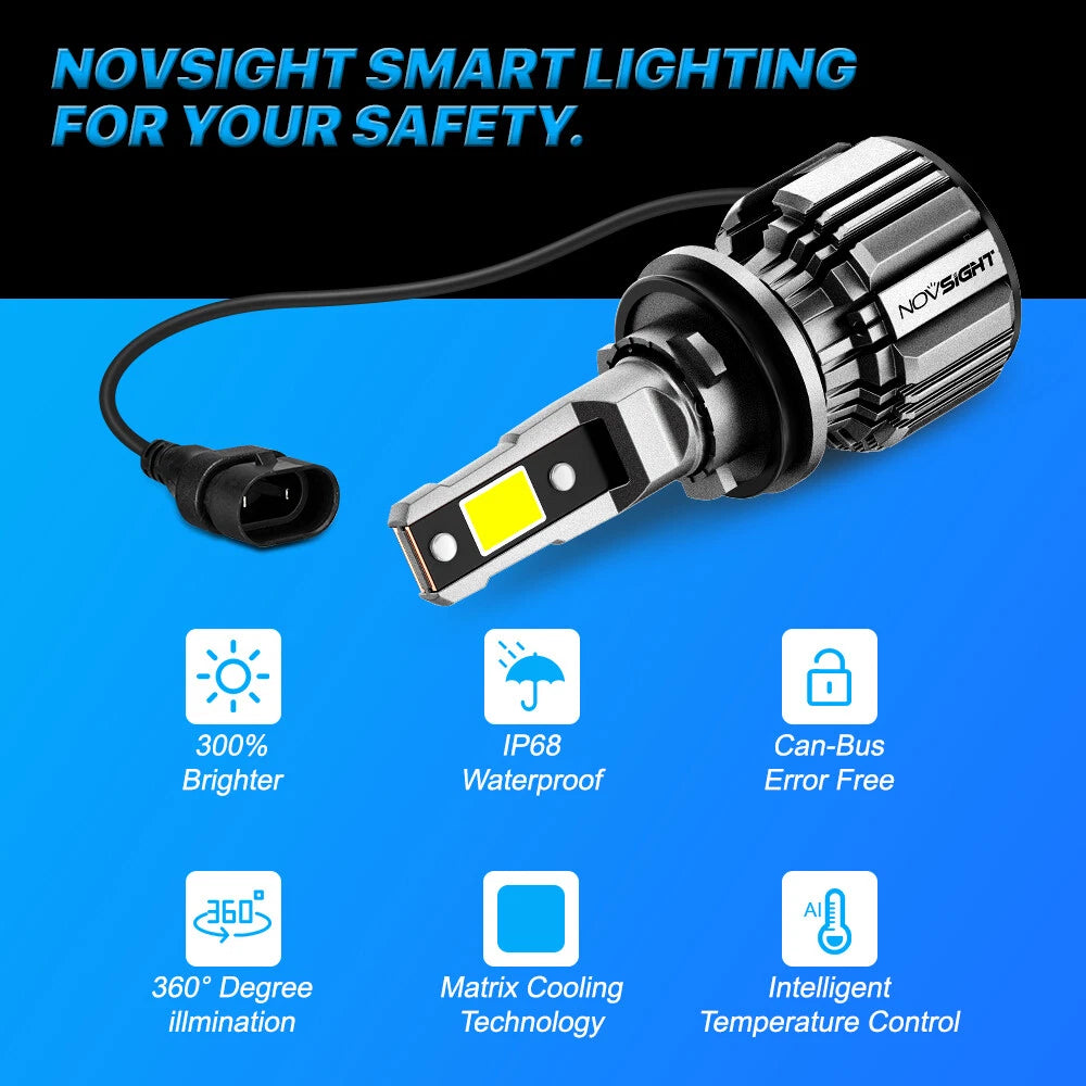 2X H8 H9 H11 LED Headlight Bulbs Conversion Kit for
