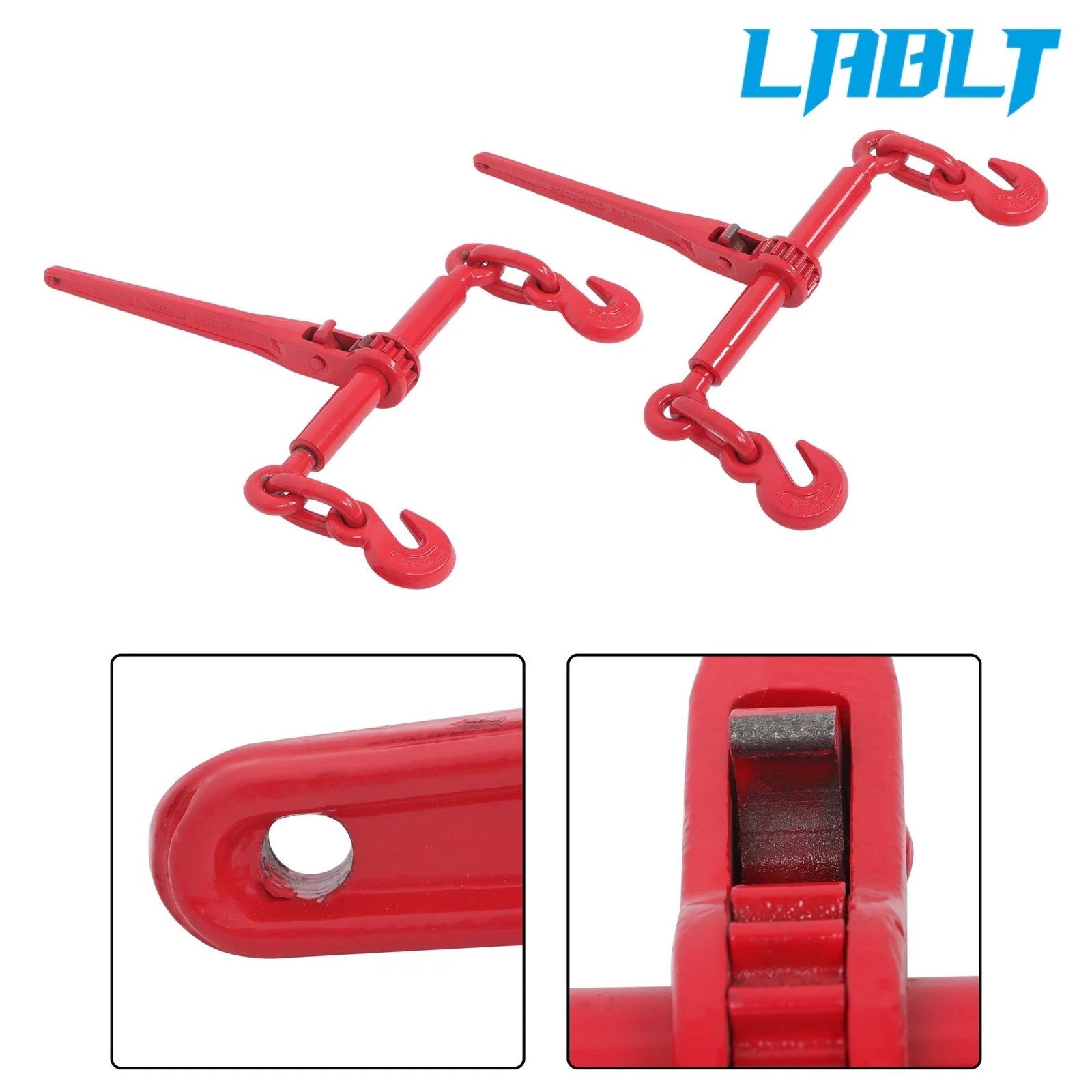 2X Ratchet Binder Load Chain Binder for Tie Down 9200lbs (3/8"-1/2")