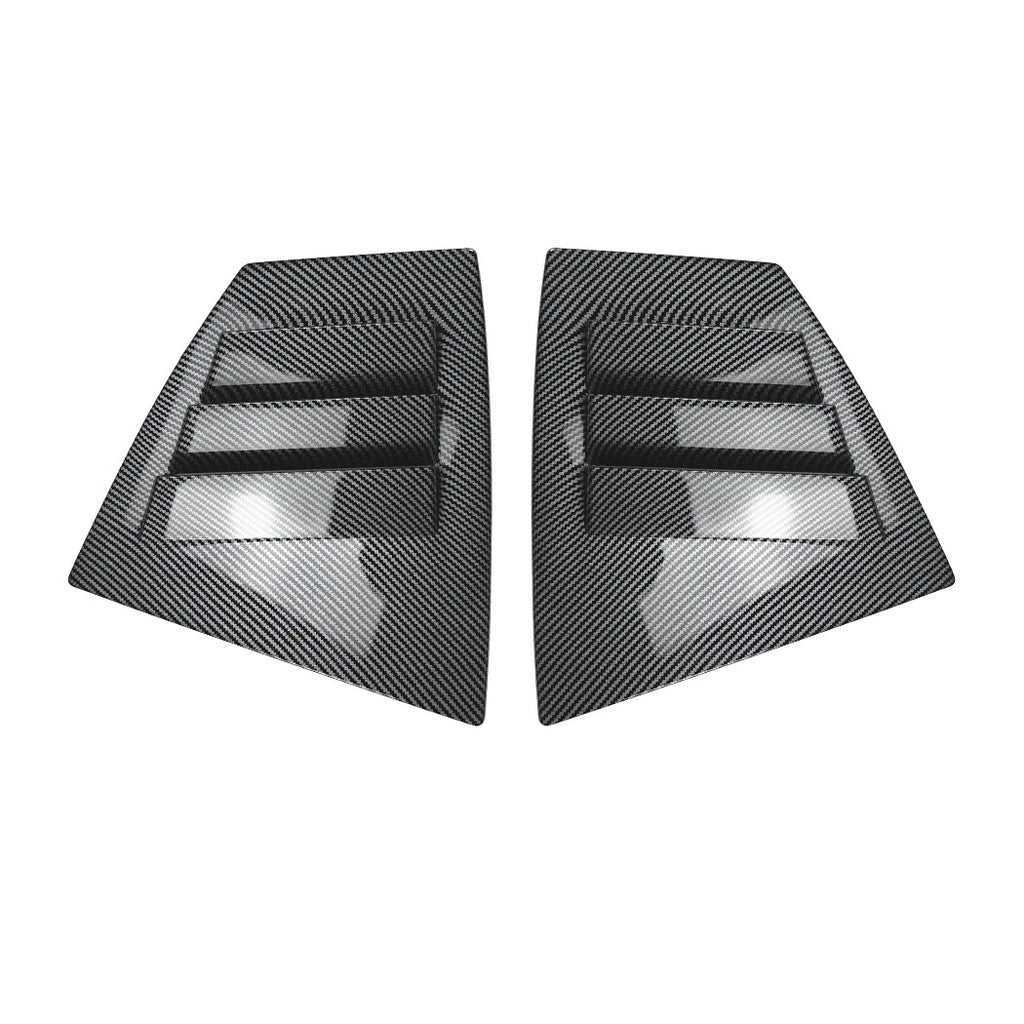 Pair of Carbon Look Rear Window Louver Shutter Covers for Subaru WRX STI (2014–2021)