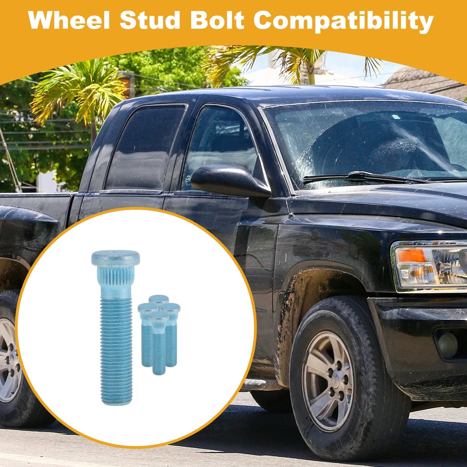 Wheel Lug Stud M14x1.5 Replacement for Dodge RAM 1500 (2011–2025) 5 Pcs