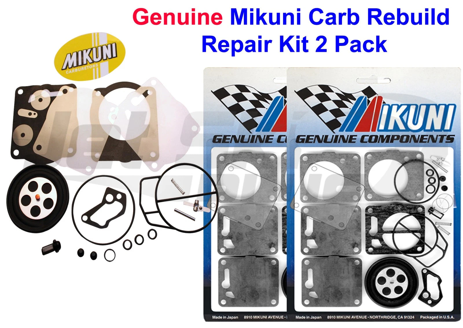2 Pack Carburetor Rebuild Kit for Yamaha XL700 XL760 GP760 (1998–2001)