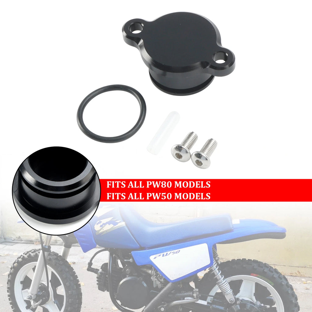 Oil Injection Pump Delete Block Off Plug for Yamaha PW50 PW80 (All) Black T9