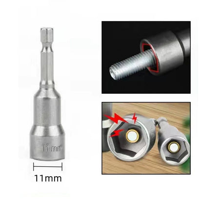 3pcs 1/4" Shank Magnetic Hex Socket Driver Adapter Tool Bits