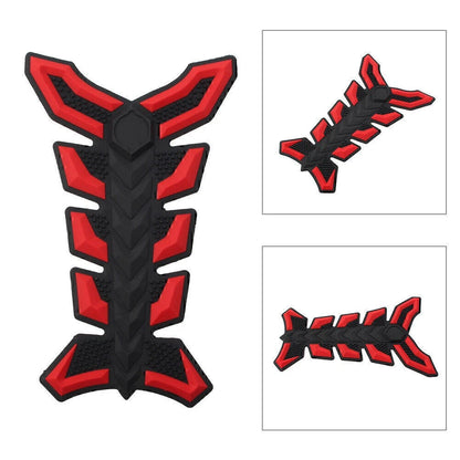 Universal Motorcycle Fuel Oil Tank Pad Fish Bone 3D Decal Protector