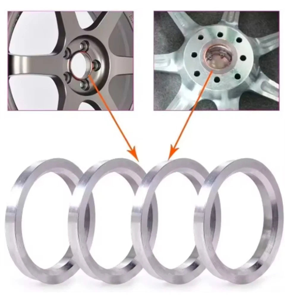 Set of 4 Aluminum Hub Centric Rings for