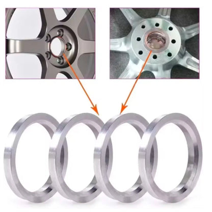 Set of 4 Aluminum Hub Centric Rings for