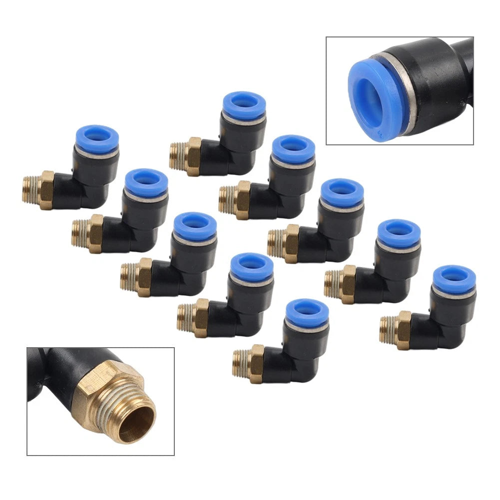 10pcs G 1/8'' L Fitting Connector Tube 8mm for Tire Changer Machine