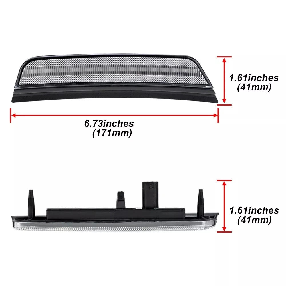 2X Clear Amber LED Front Side Marker Lights for Jeep Grand Cherokee (2021–2026)