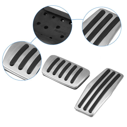 Brake Gas Accelerator Pedal Covers 2Pcs for Cadillac Buick Silver Tone (2000–2018)