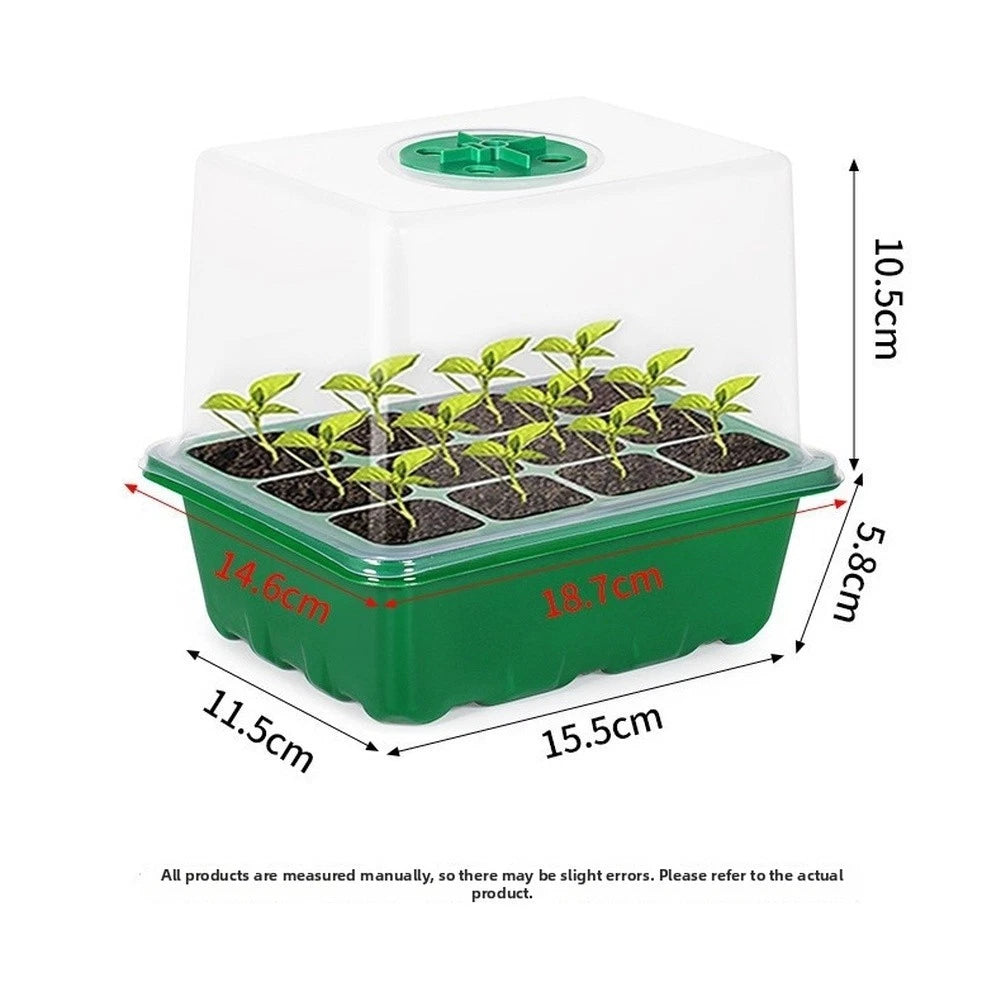 8-Cell Plant Starter Tray with Ventilated Cover and Transplant Lifter