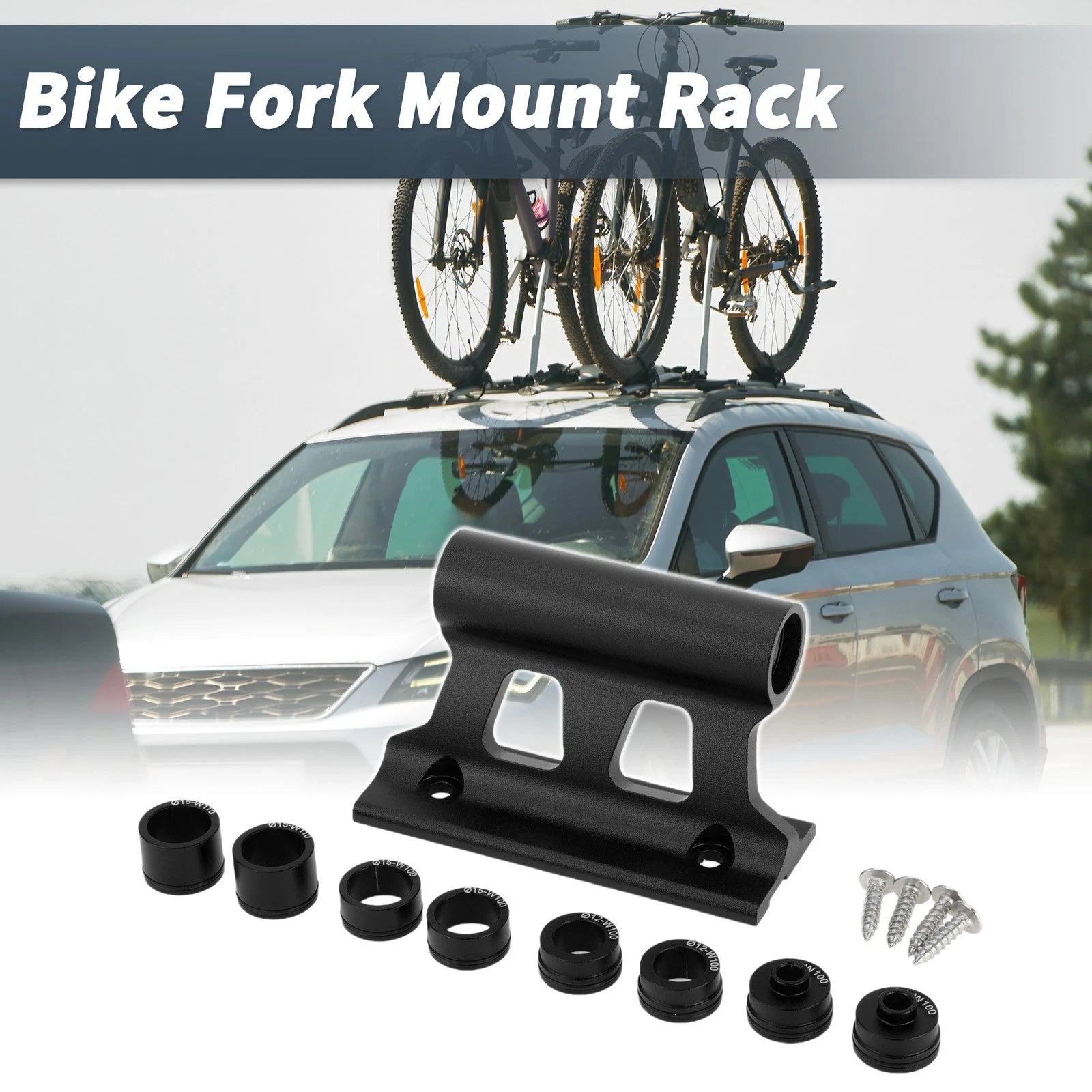 Universal Quick Release Bike Fork Mount Rack Set for 0.26 Inch Thru Axle