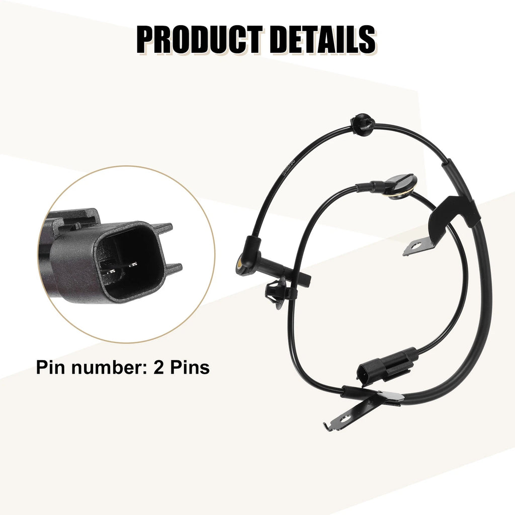ABS Wheel Speed Sensor Front Rear Replacement Set for Chrysler 200 (2011–2014)
