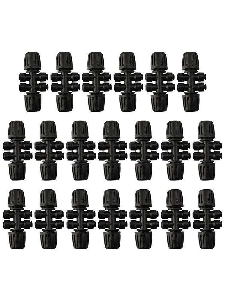 6 Way Irrigation Connectors for Garden Watering