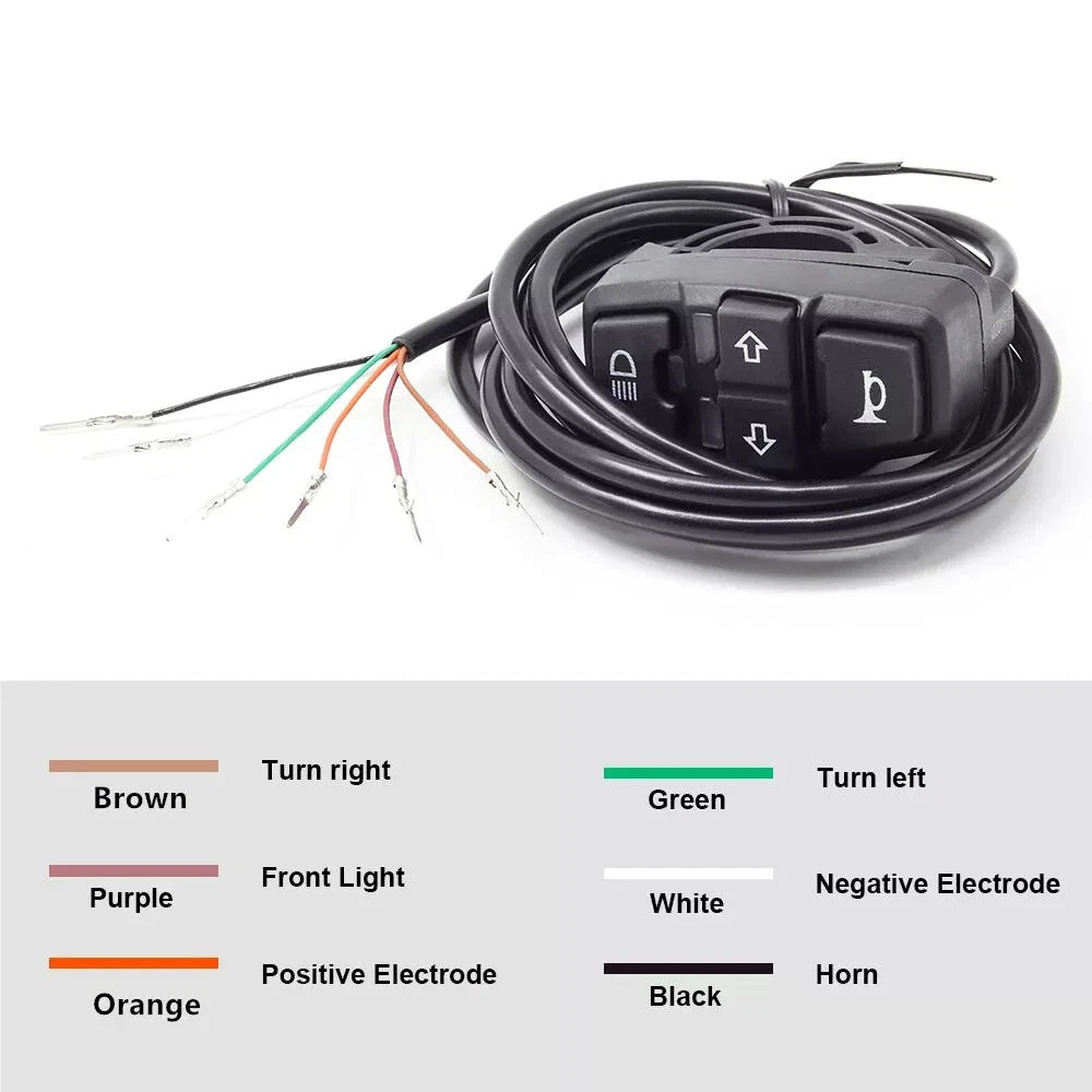 3 in 1 Switch Handlebar Turn Signal Light Horn for Motorcycle Scooter