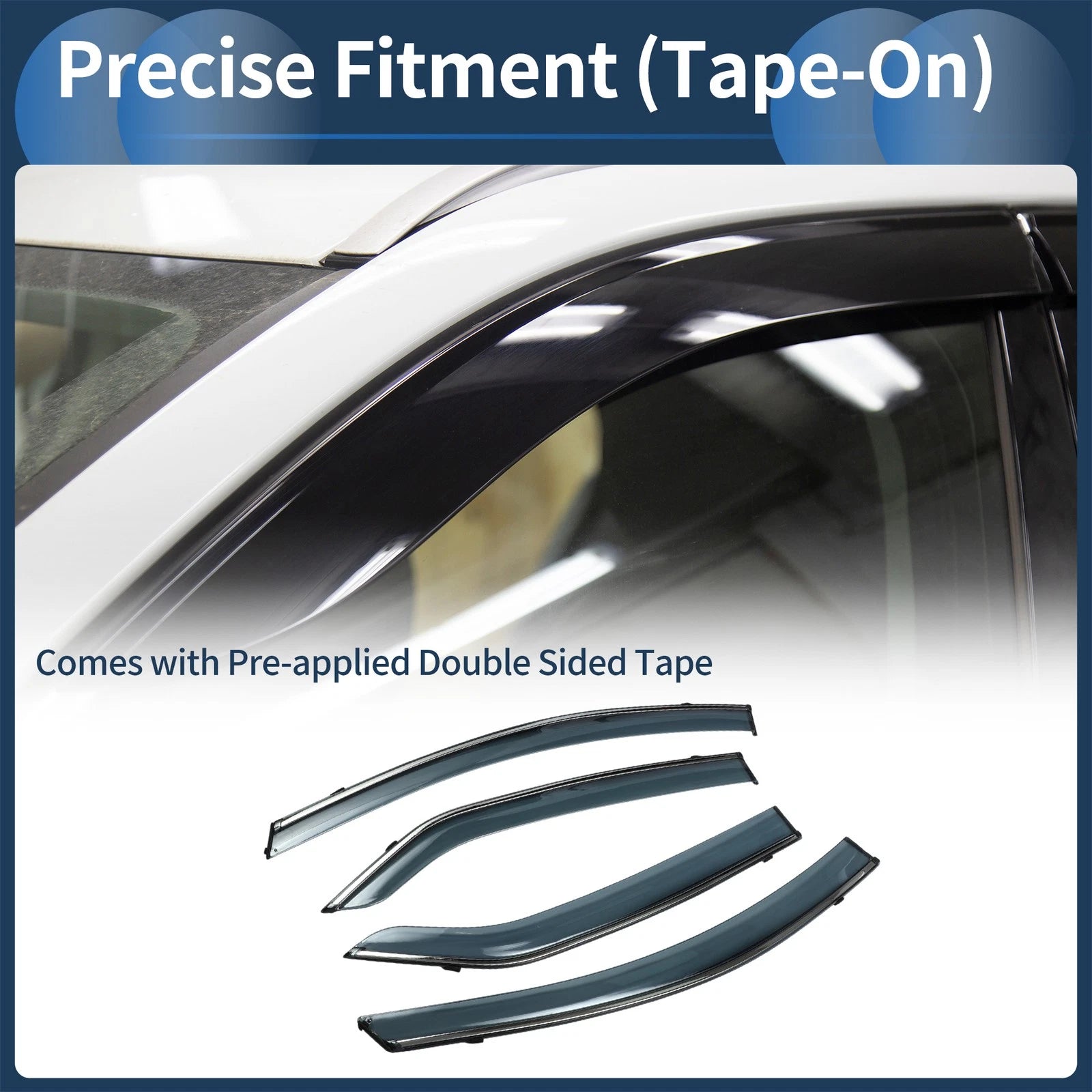 Window Deflectors Side Vent Visors for Toyota Corolla 2014–2018