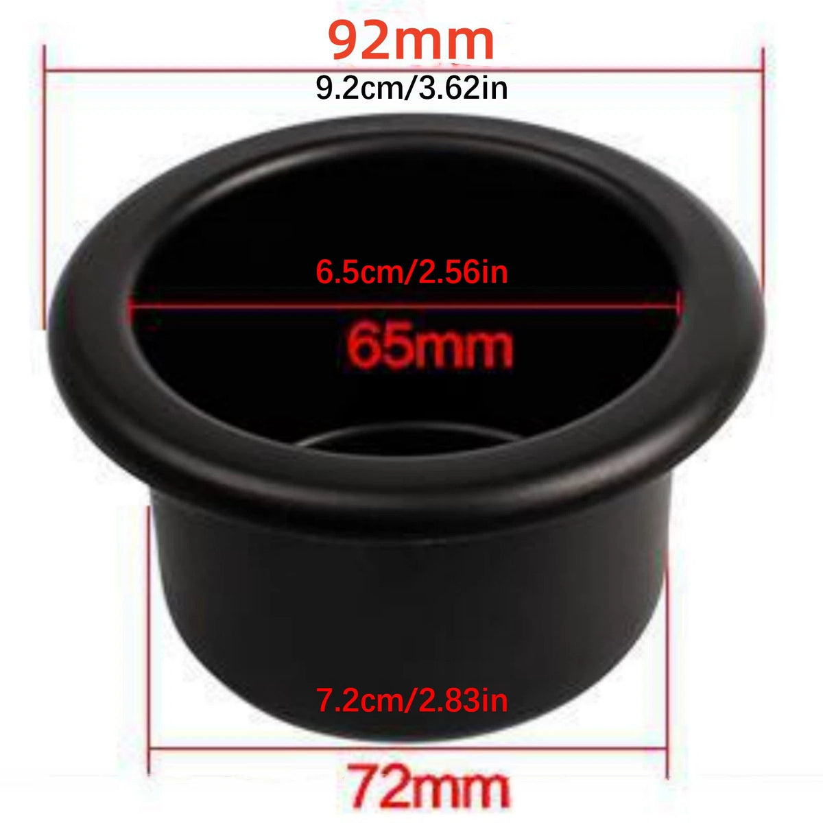3Pcs Black Plastic Cup Holders for Boat Sofa Cars Motor Homes