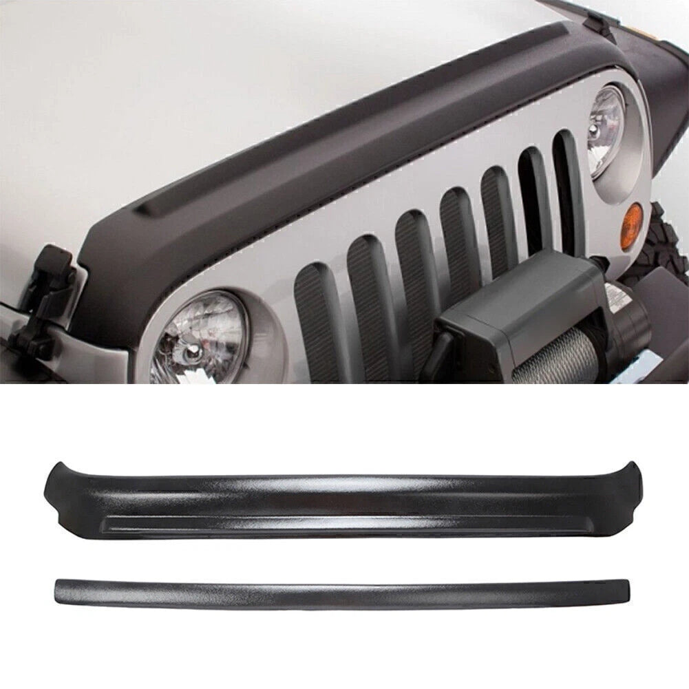Hood Bug Deflector Guard for Jeep Wrangler JK (2007–2017) Black