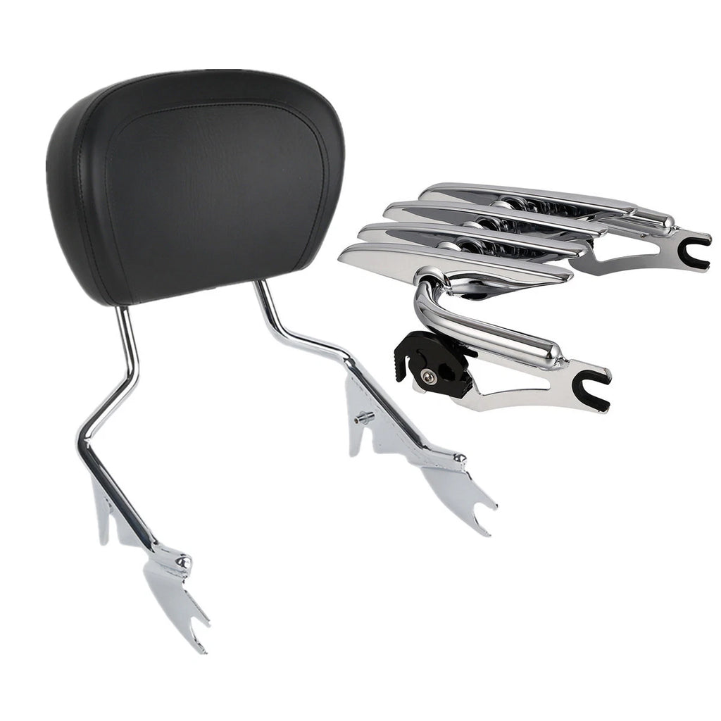 Sissy Bar Backrest Luggage Rack Docking Kit for Harley Touring (2009–2013)