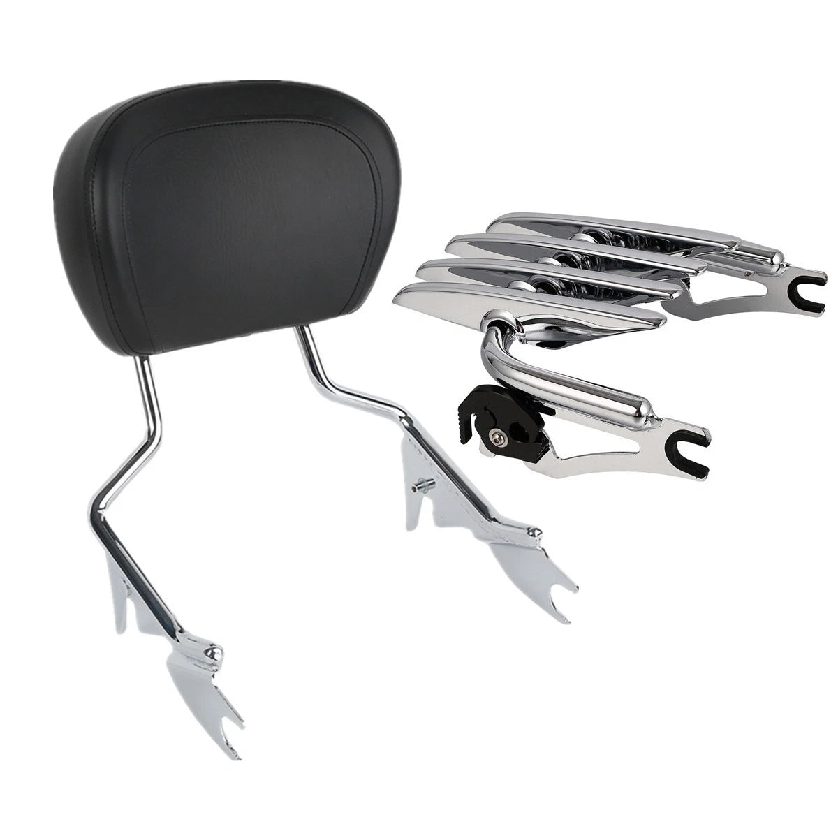 Sissy Bar Backrest Luggage Rack Docking Kit for Harley Touring (2009–2013)