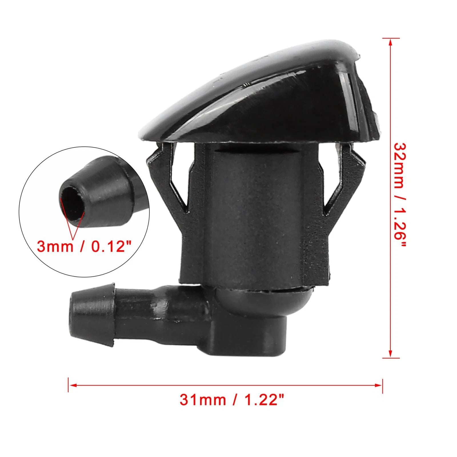 2pcs Windshield Washer Nozzle Replacement for GMC Acadia and Chevrolet Traverse (2013–2019)