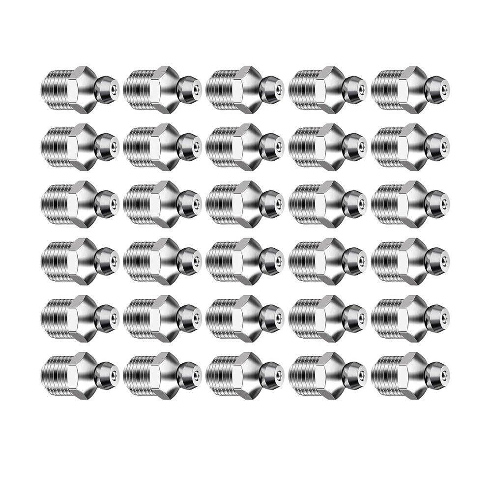 30pcs M8 M10 Zerk Grease Fittings for Construction Maintenance
