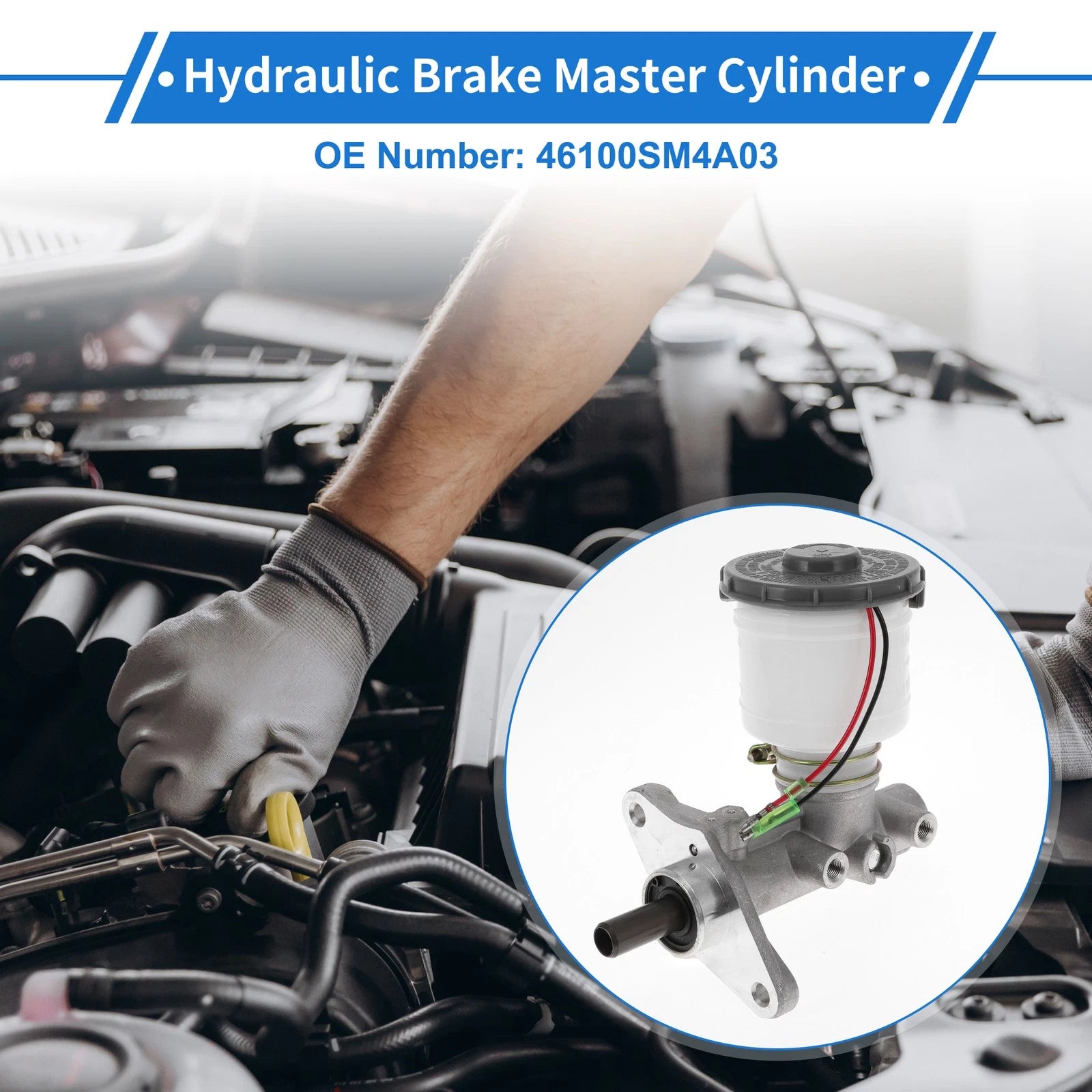 Brake Master Cylinder with Reservoir Replacement for Honda Accord (1990–1995)