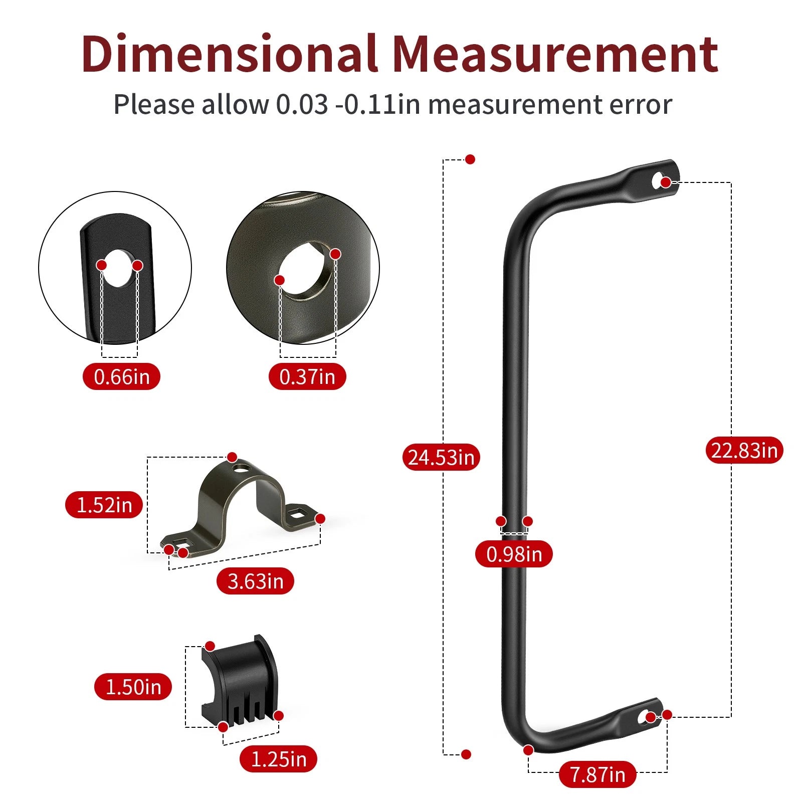 Rear Stabilizer Bar with Bushing Bracket for Polaris Sportsman XP EPS 550 (2010–2012)