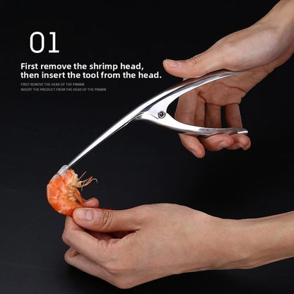 304 Stainless Steel Shrimp Peeler Tool for Prawns Lobsters
