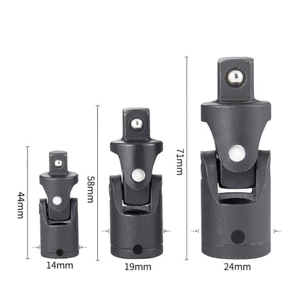 3Pcs Impact Universal Joint Socket Swivel Tool Set 1/2" 3/8" 1/4" Drive