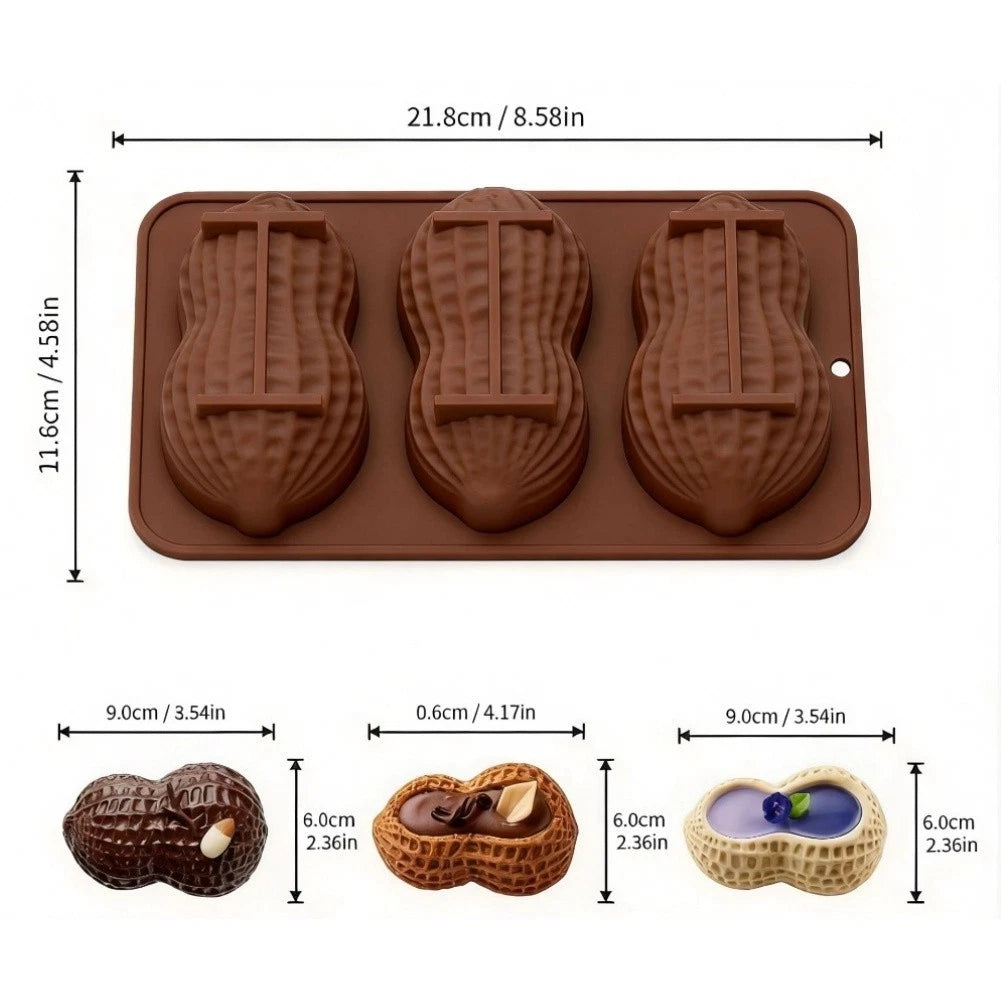 8 Inch Peanut Shape Silicone Molding Tray for Baking