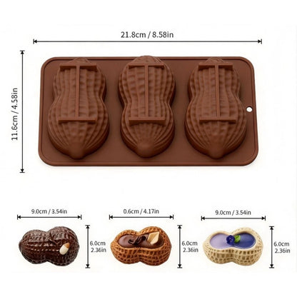 8 Inch Peanut Shape Silicone Molding Tray for Baking