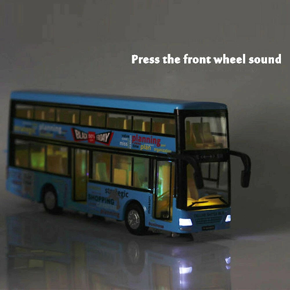 Double-decker Bus Toy Model for Kids (1:36 Scale)