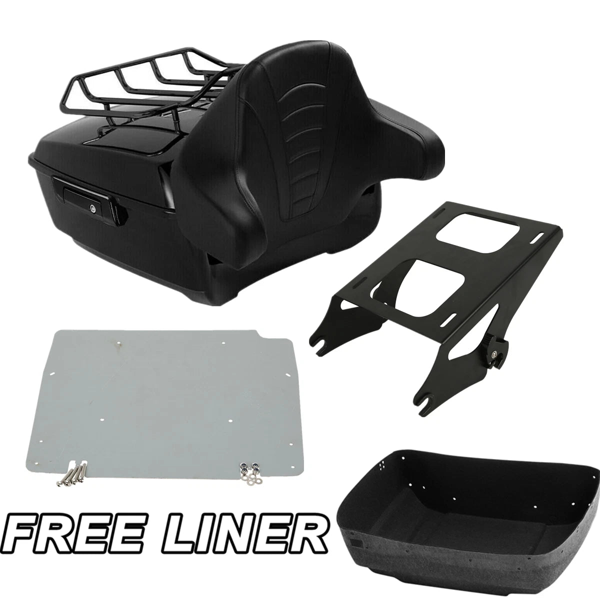 Trunk Backrest Mount Rack Plate for Harley Touring Glide (2014–2026)