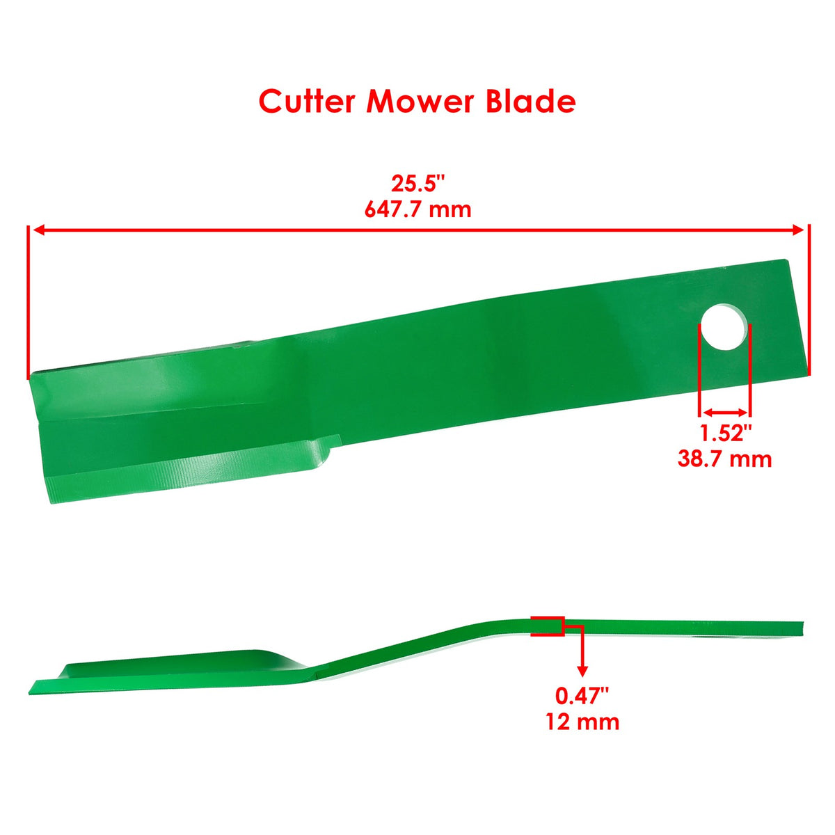 Rotary Cutter Blades Replacement 25 Inch CCW for Land Pride RCF45180 (2011–2018)