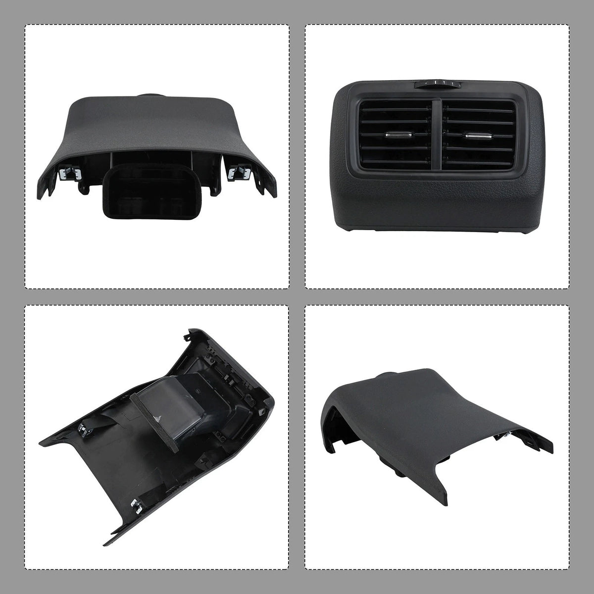 Black Rear Air Vent for Golf MK7.5 (2013–2020) Center Armrest AC Outlet