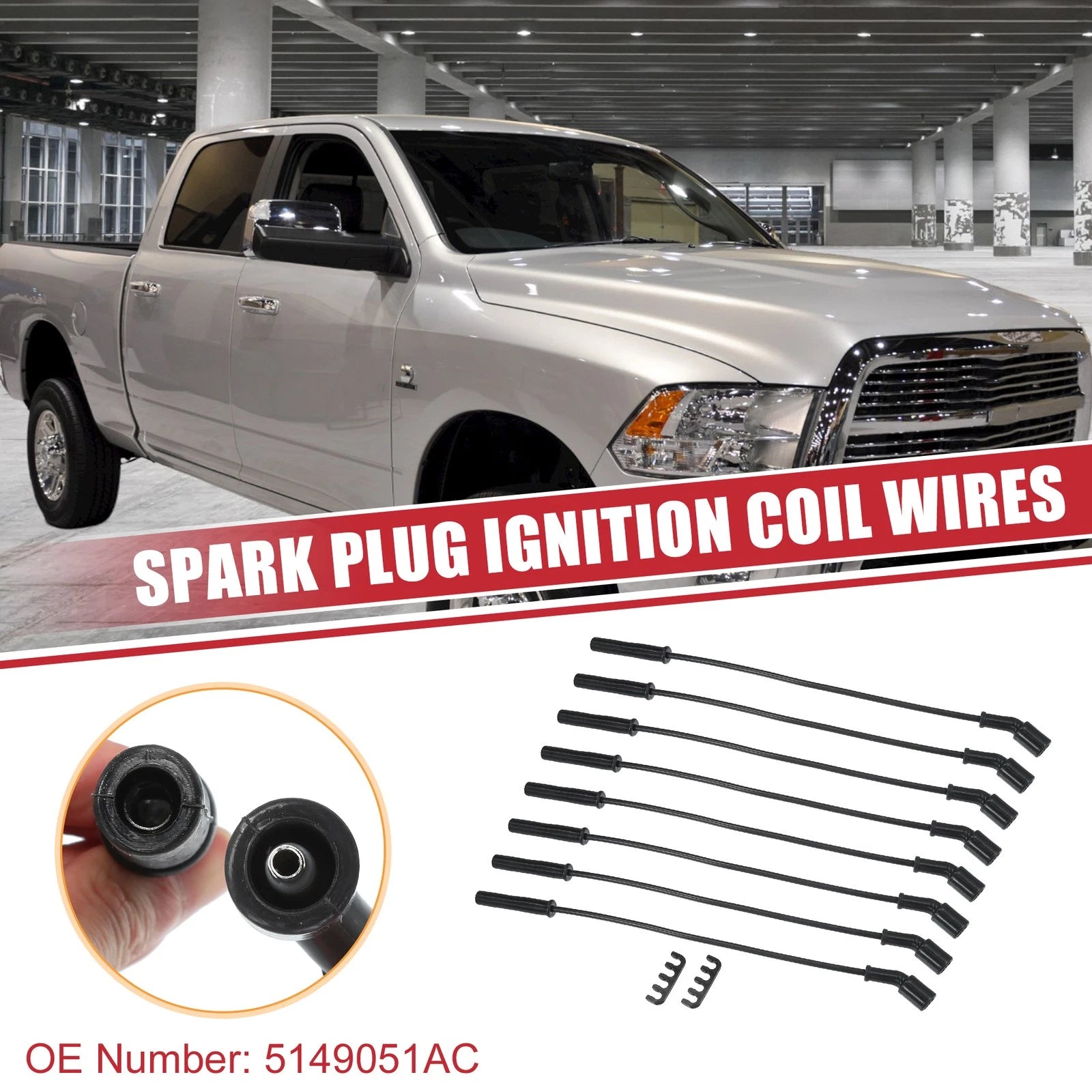 Spark Plug Wire Set Replacement for Dodge Dakota Durango (2000–2011)