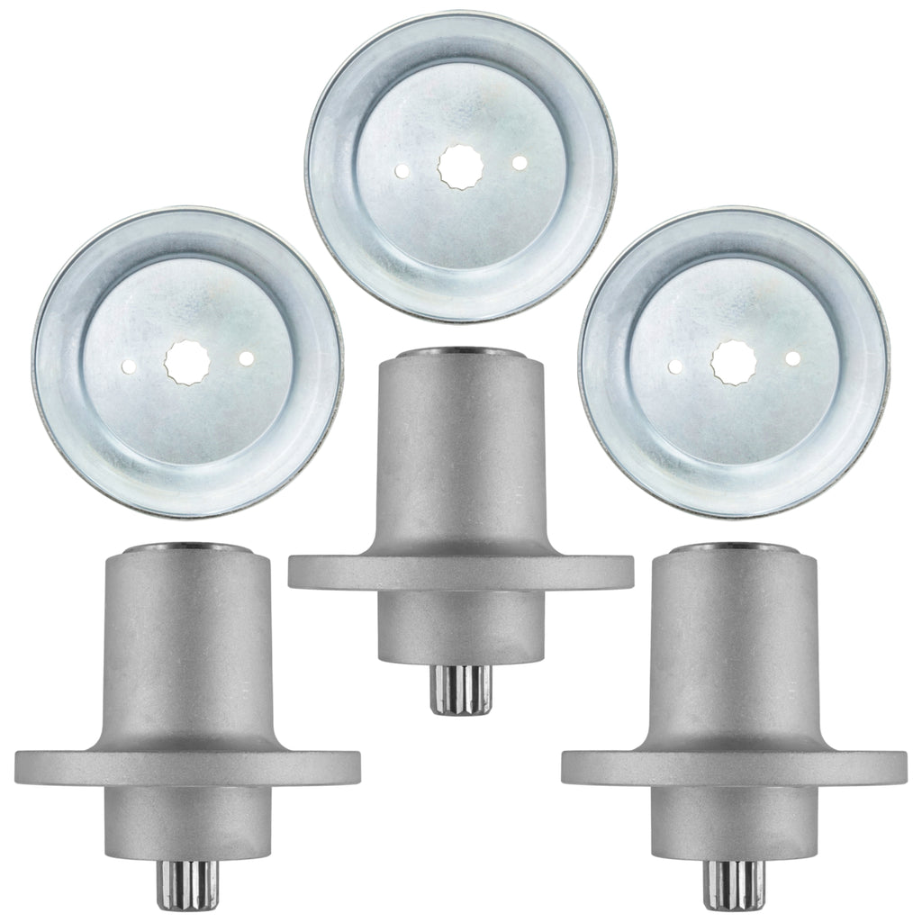 Deck Spindles with 6.47 in Pulleys for Hustler Raptor SD 7000 (2018–2020)
