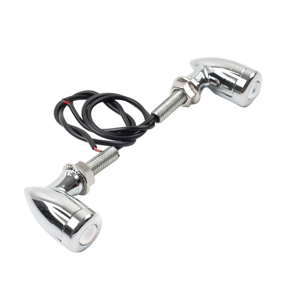 Mini Turn Signal Light Blinker 8mm Chrome for Bobber Cafe Racer
