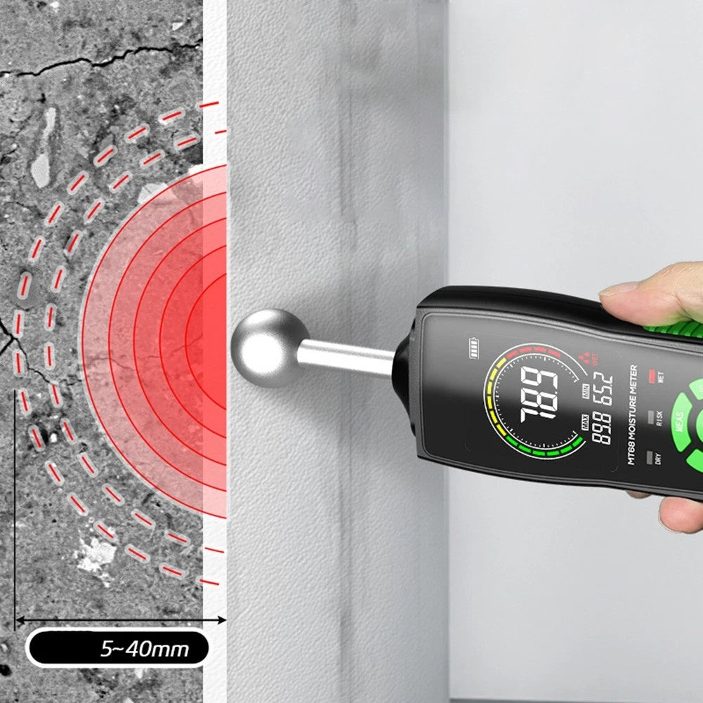 Moisture Meter for Wood Wall Floor Tiles Gypsum Board Sensor