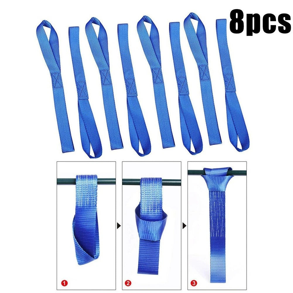 8x Heavy Duty Soft Loop Tie Down Straps for ATV UTV Motorcycle