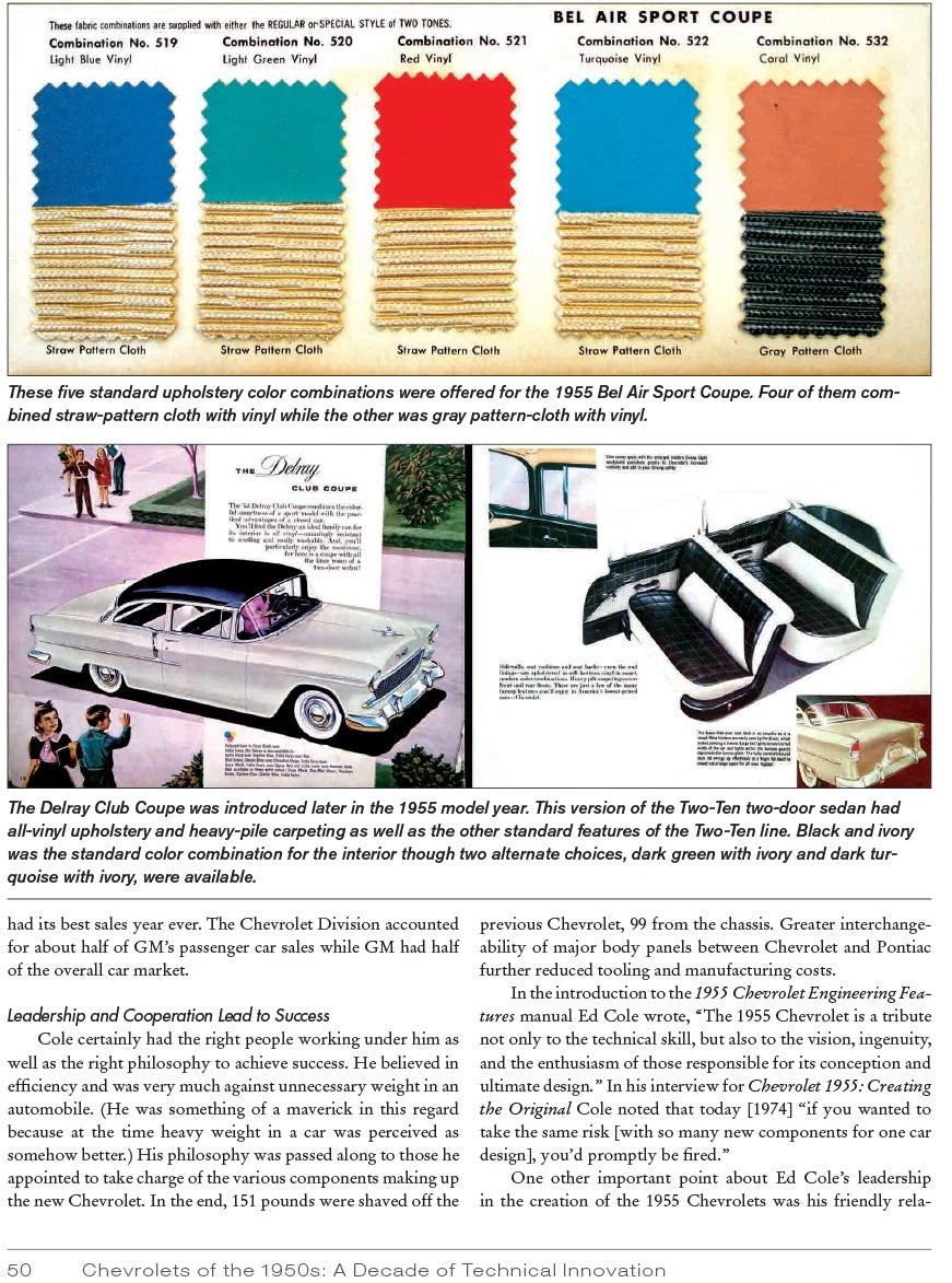 Chevrolet 1950s Technical Innovation Book for Corvette, Impala, Nomad, Bel Air